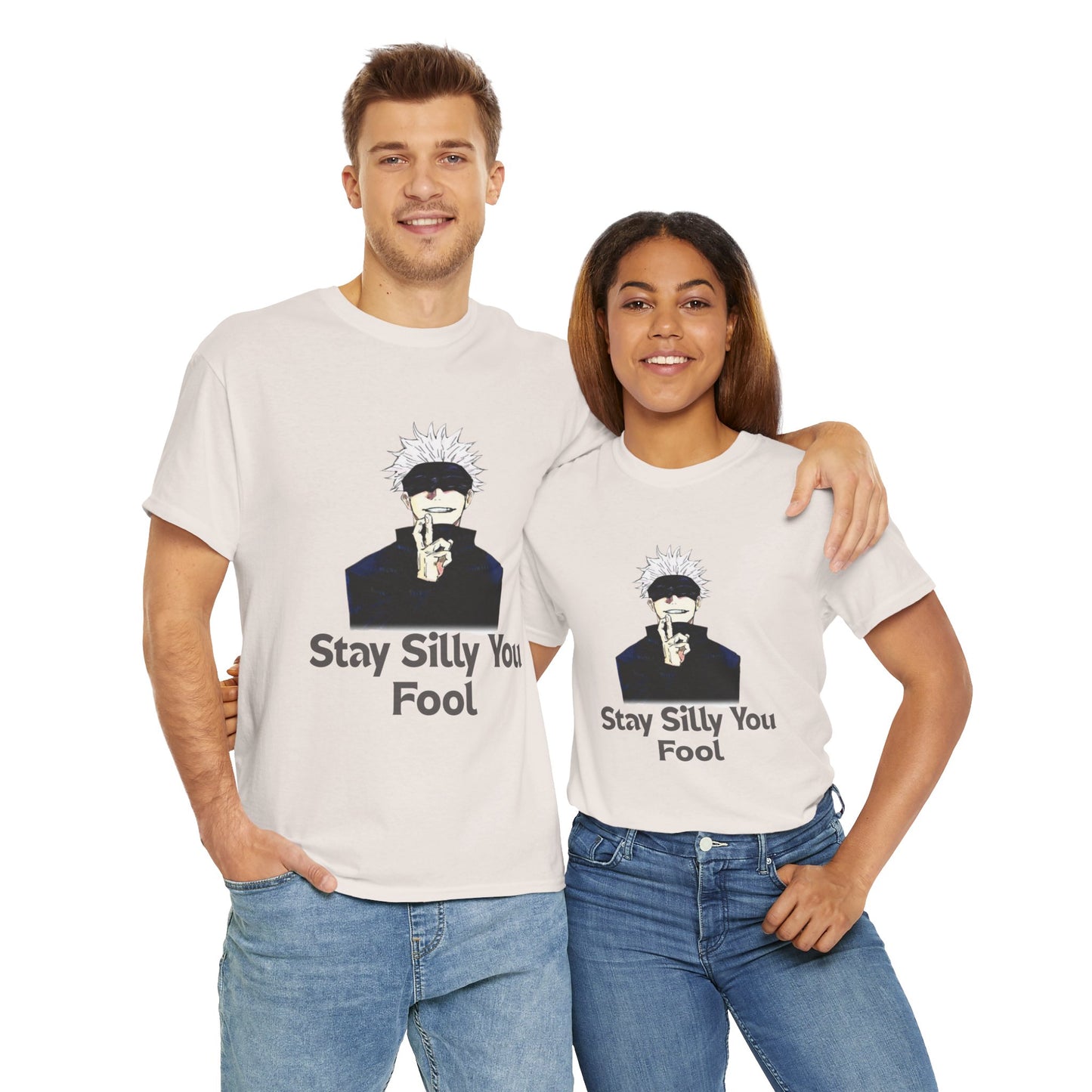 Stay Silly Unisex Heavy Cotton Tee, Funny Graphic Shirt, Casual Wear, Gift for Friends, Everyday Humor T-Shirt