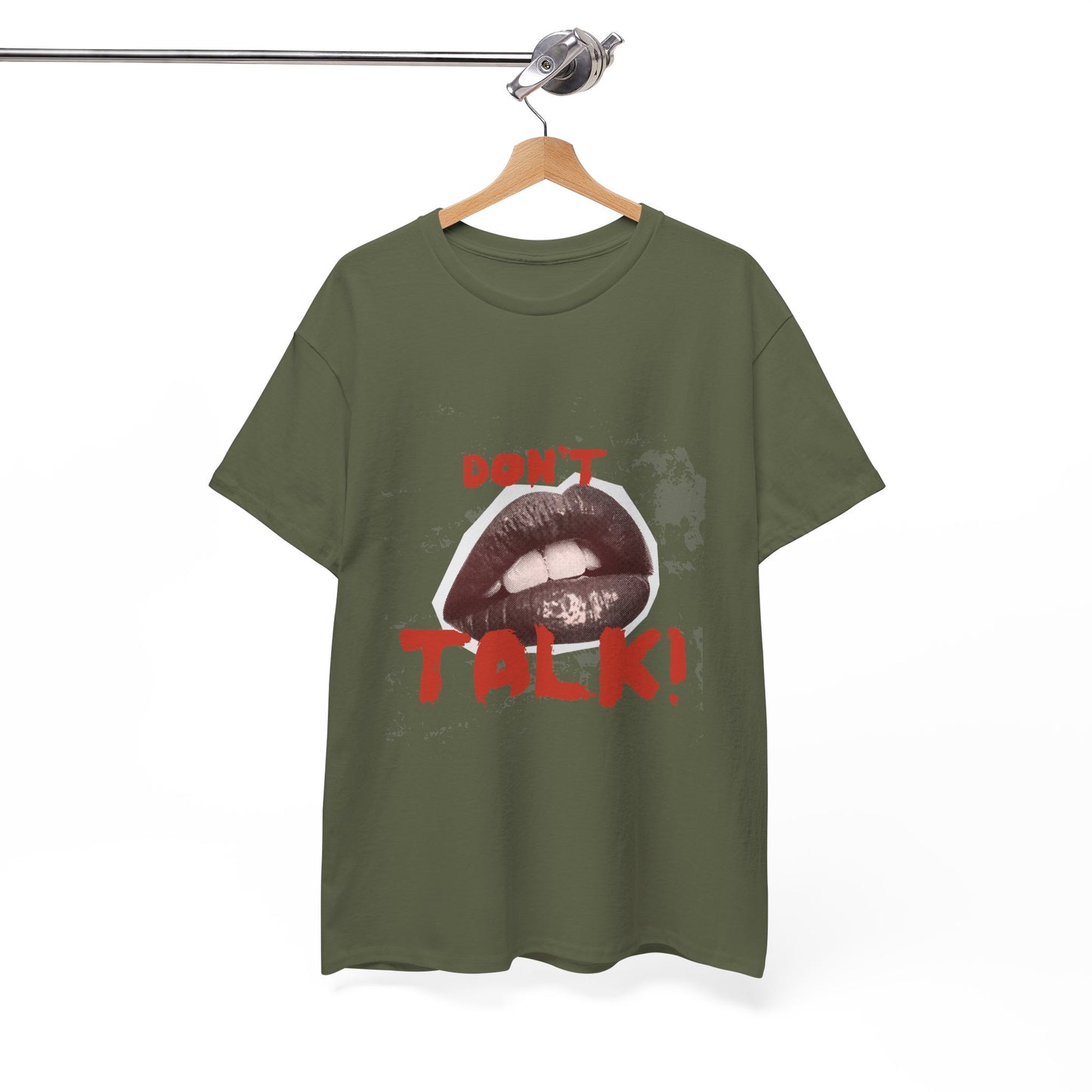 Don't Talk! Unisex Heavy Cotton Tee - Attitude Shirt, Funny Gift, Casual Wear, Statement Top, Streetwear
