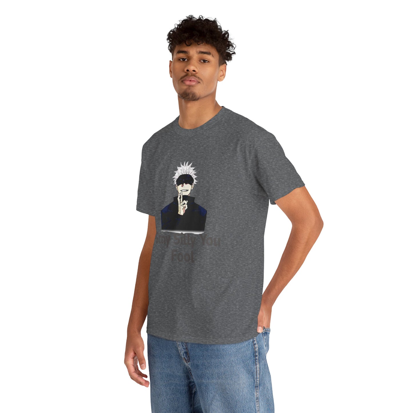 Stay Silly Unisex Heavy Cotton Tee, Funny Graphic Shirt, Casual Wear, Gift for Friends, Everyday Humor T-Shirt