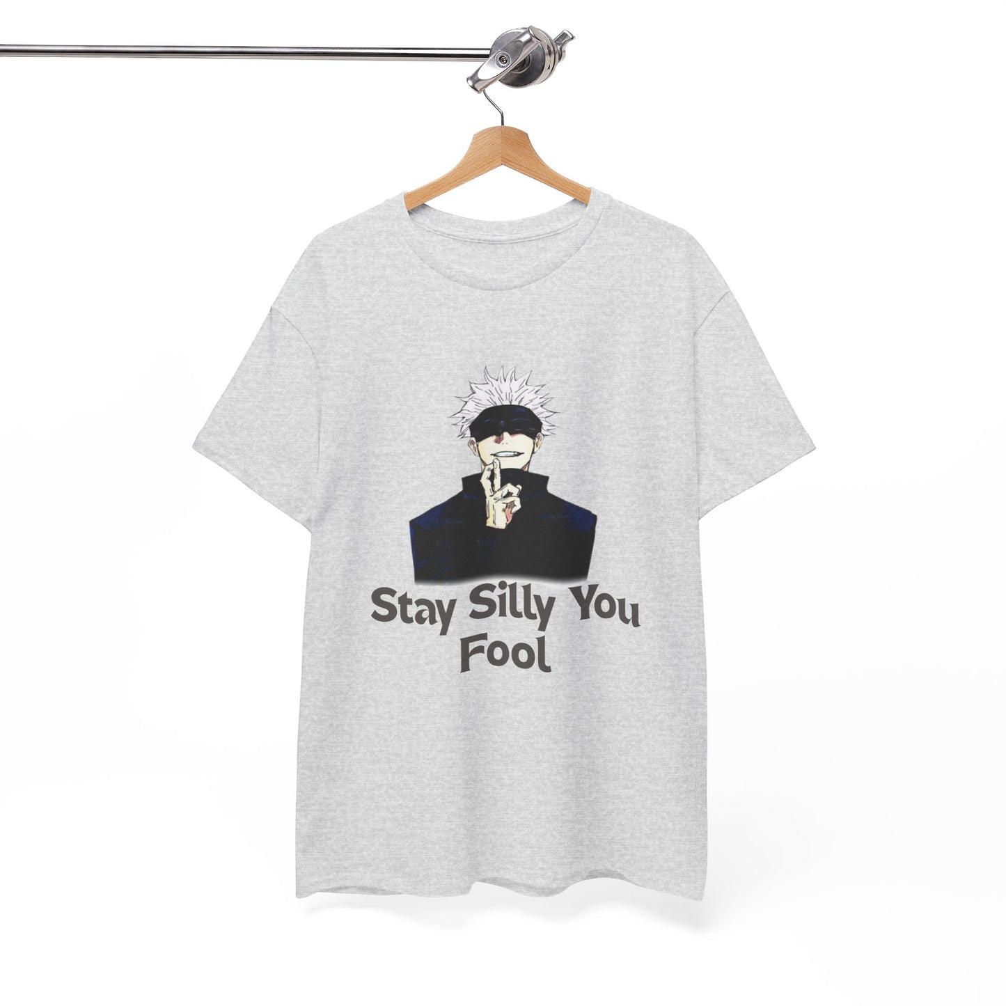Stay Silly Unisex Heavy Cotton Tee, Funny Graphic Shirt, Casual Wear, Gift for Friends, Everyday Humor T-Shirt