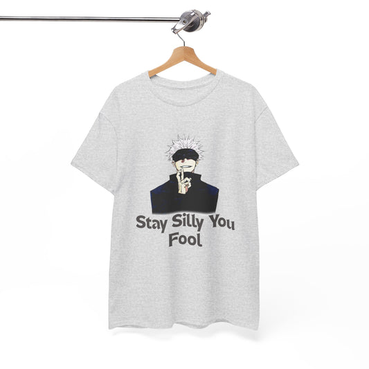 Stay Silly Unisex Heavy Cotton Tee, Funny Graphic Shirt, Casual Wear, Gift for Friends, Everyday Humor T-Shirt