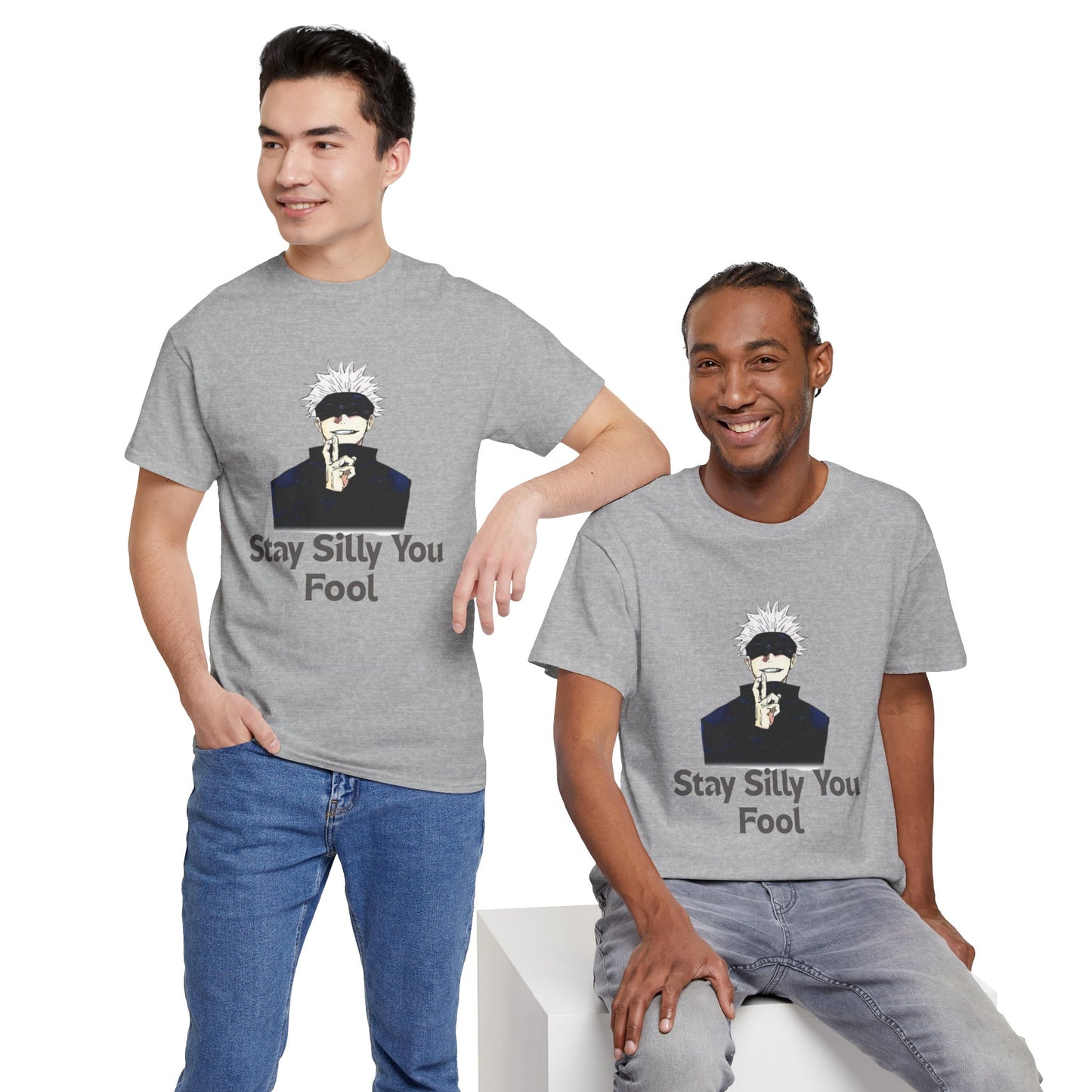 Stay Silly Unisex Heavy Cotton Tee, Funny Graphic Shirt, Casual Wear, Gift for Friends, Everyday Humor T-Shirt