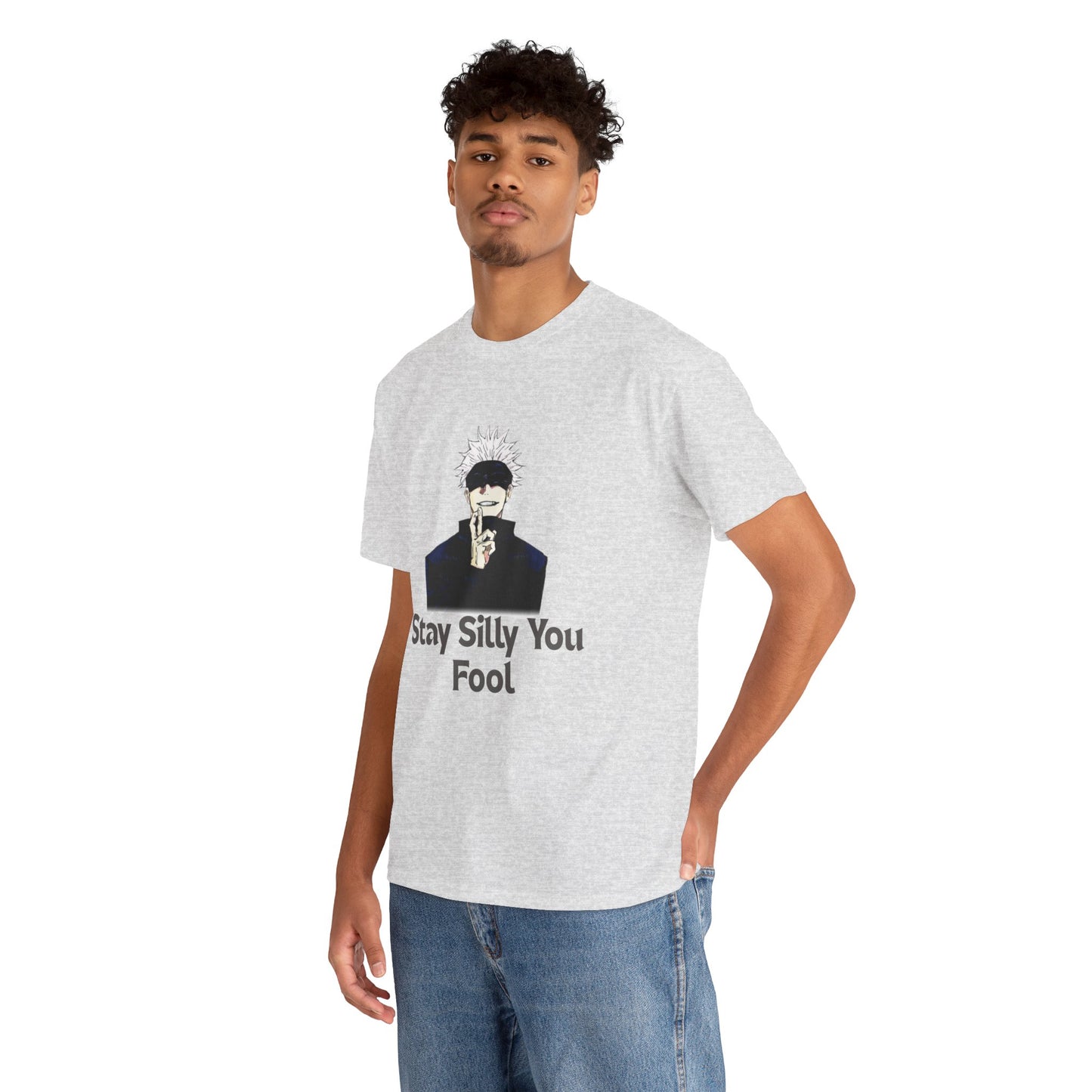 Stay Silly Unisex Heavy Cotton Tee, Funny Graphic Shirt, Casual Wear, Gift for Friends, Everyday Humor T-Shirt