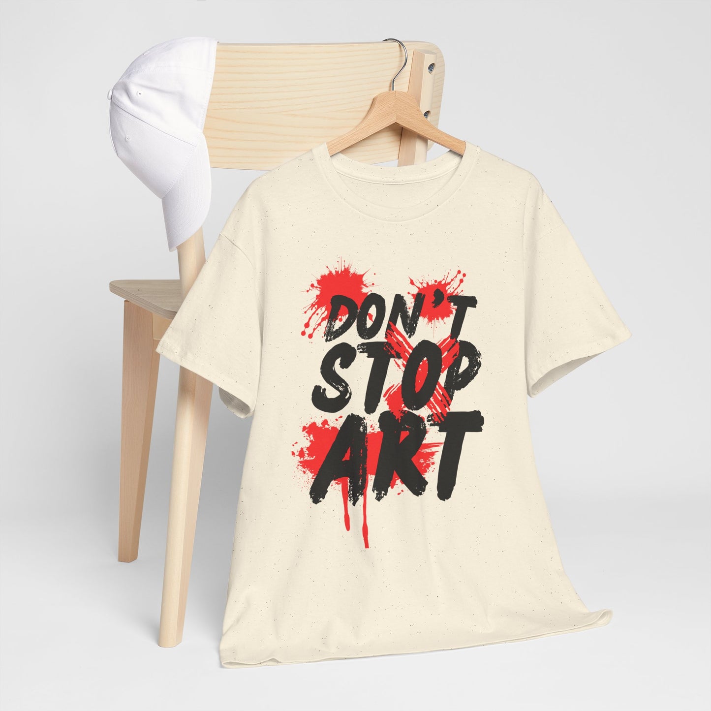 Artistic Unisex Tee - Don’t Stop Art - Gift for Creatives, Artist Apparel, Creative Inspiration, Casual Wear, Art Enthusiast Clothing