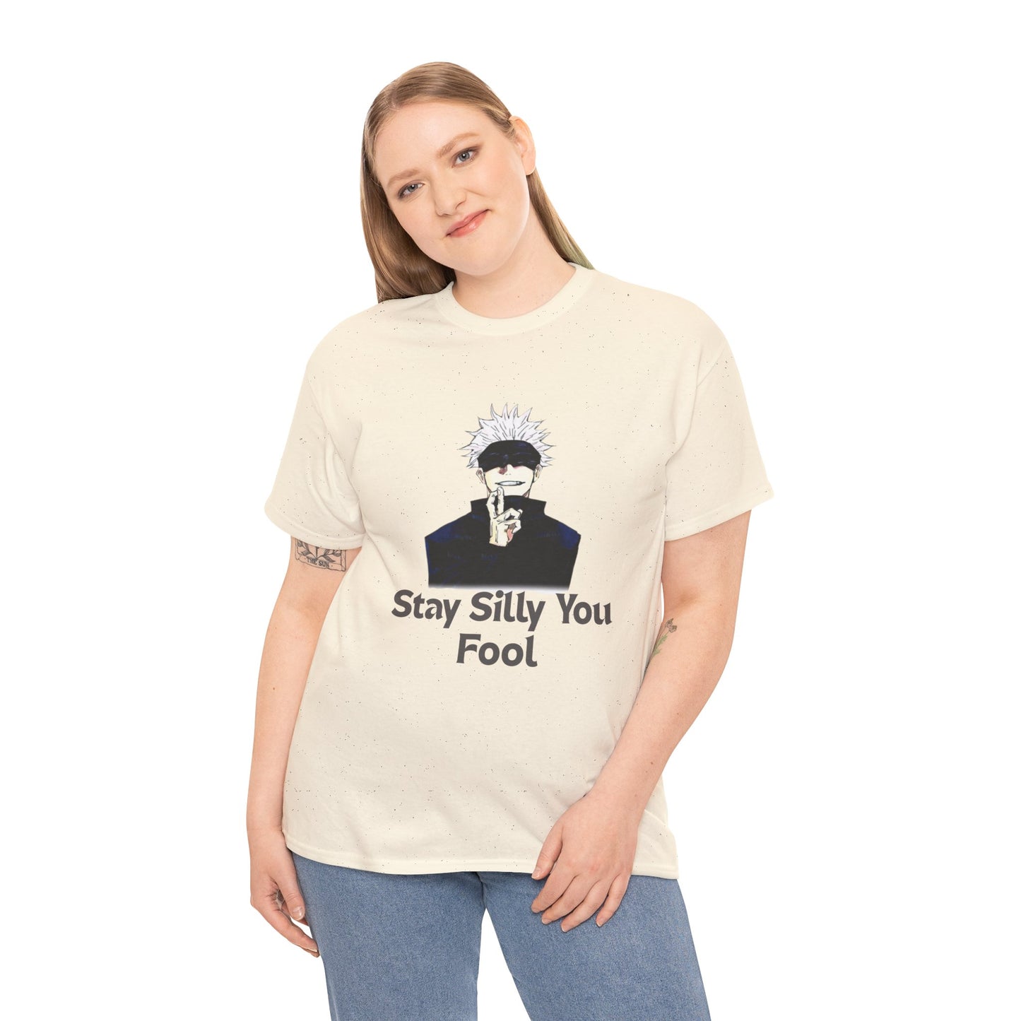 Stay Silly Unisex Heavy Cotton Tee, Funny Graphic Shirt, Casual Wear, Gift for Friends, Everyday Humor T-Shirt