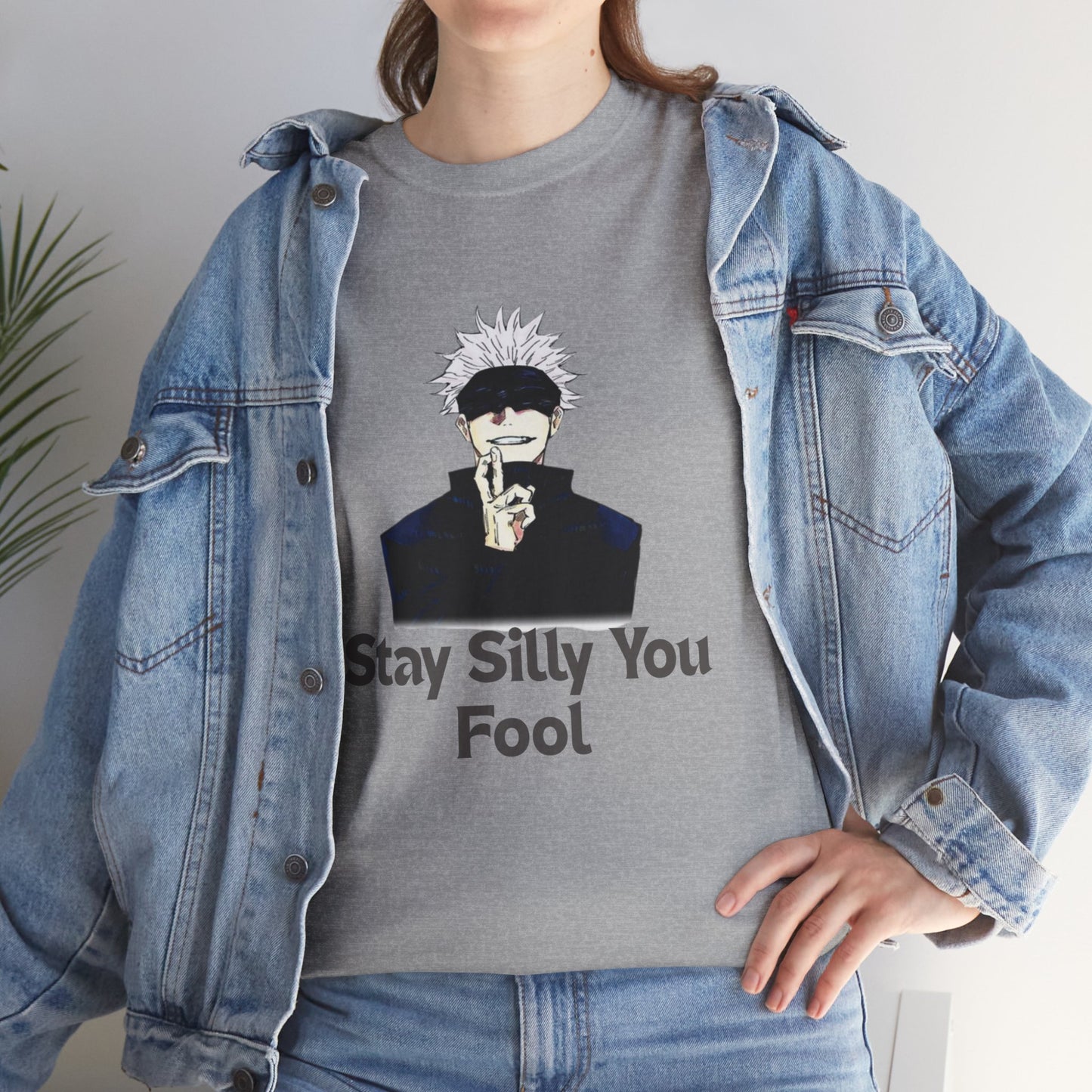 Stay Silly Unisex Heavy Cotton Tee, Funny Graphic Shirt, Casual Wear, Gift for Friends, Everyday Humor T-Shirt