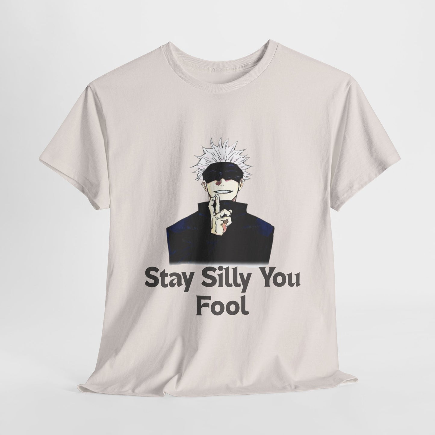 Stay Silly Unisex Heavy Cotton Tee, Funny Graphic Shirt, Casual Wear, Gift for Friends, Everyday Humor T-Shirt