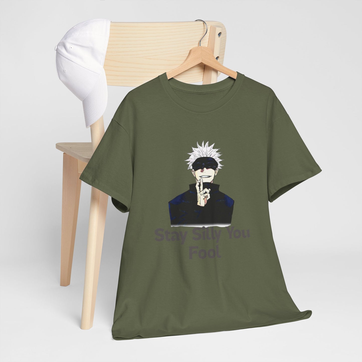 Stay Silly Unisex Heavy Cotton Tee, Funny Graphic Shirt, Casual Wear, Gift for Friends, Everyday Humor T-Shirt